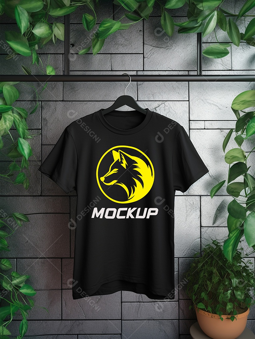 Mockup de Camiseta Em Cabide PSD Editável