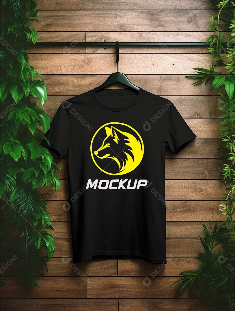 Mockup de Camiseta Em Cabide PSD Editável