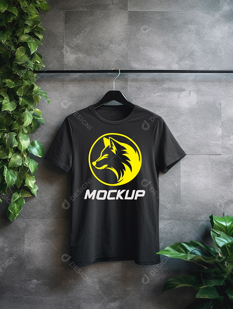 Mockup de Camiseta Em Cabide PSD Editável