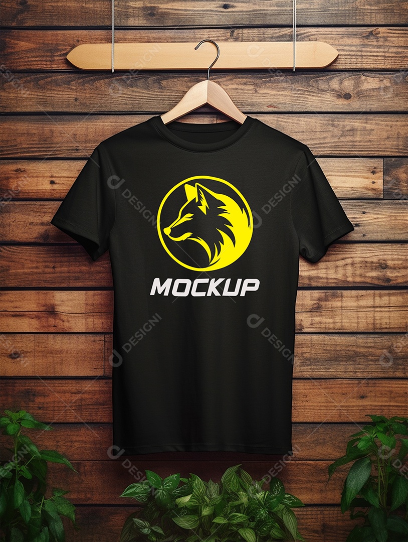 Mockup de Camiseta Em Cabide PSD Editável