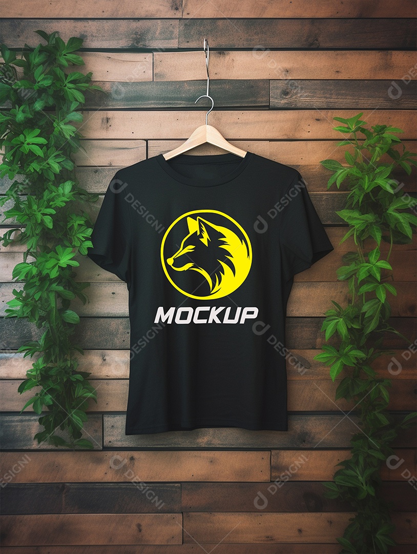 Mockup de Camiseta Em Cabide PSD Editável