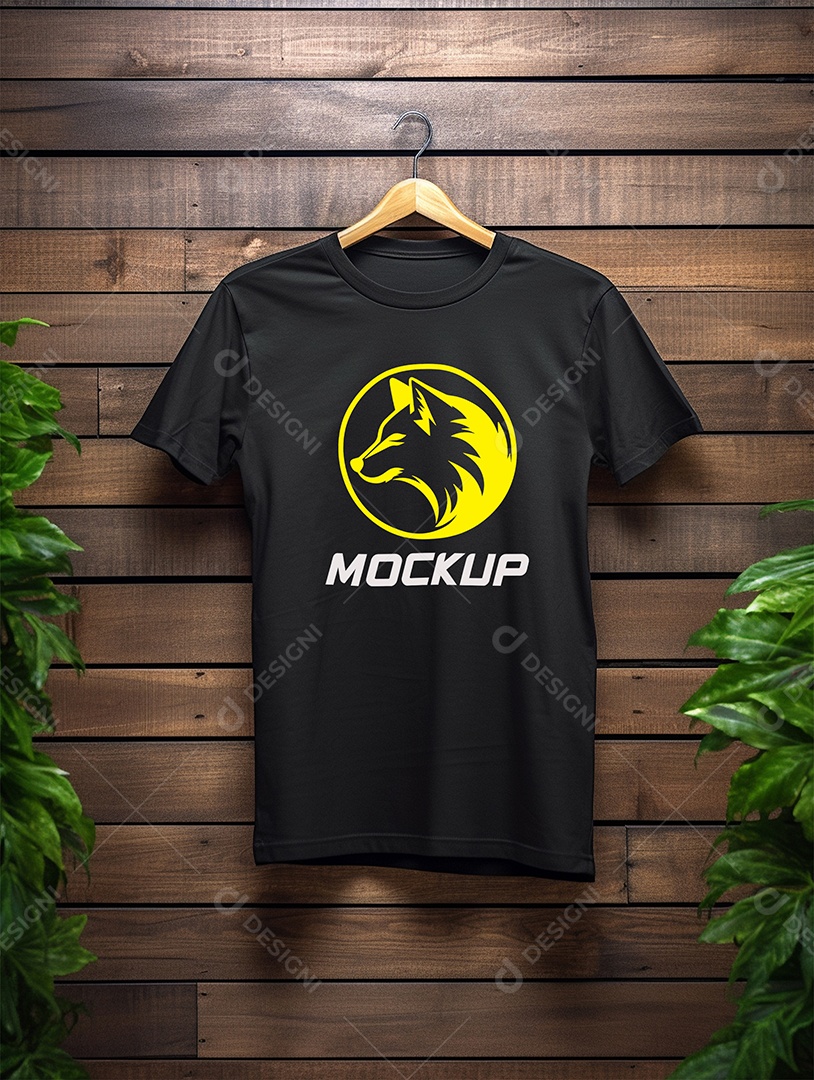 Mockup de Camiseta Em Cabide PSD Editável