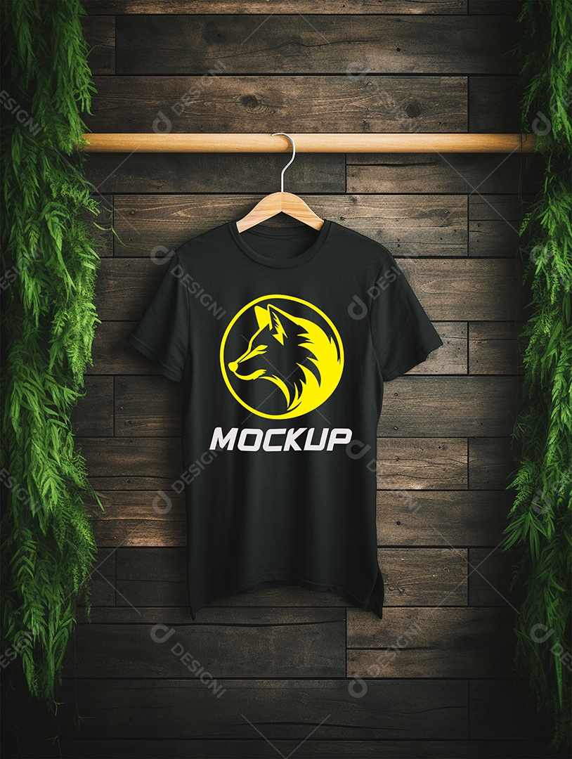 Mockup de Camiseta Em Cabide PSD Editável