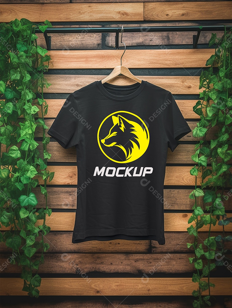Mockup de Camiseta Em Cabide PSD Editável