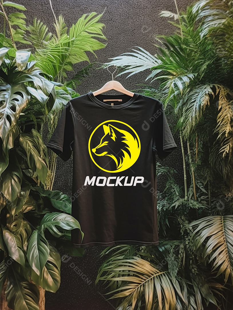 Mockup de Camiseta Em Cabide PSD Editável