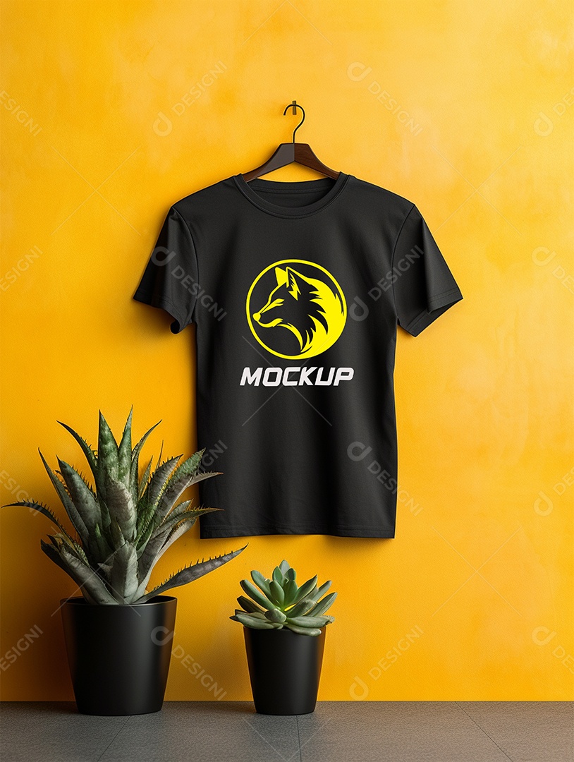 Mockup de Camiseta Em Cabide PSD Editável