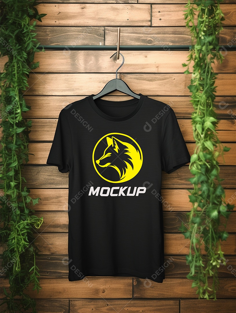 Mockup de Camiseta Em Cabide PSD Editável