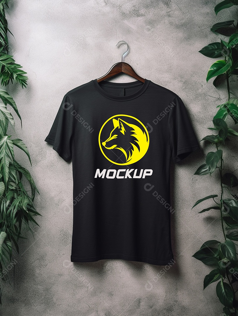 Mockup de Camiseta Em Cabide PSD Editável