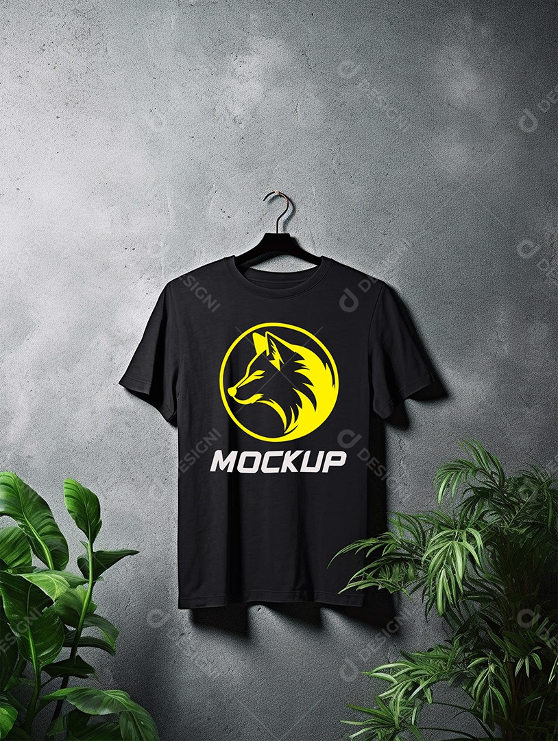 Mockup de Camiseta Em Cabide PSD Editável