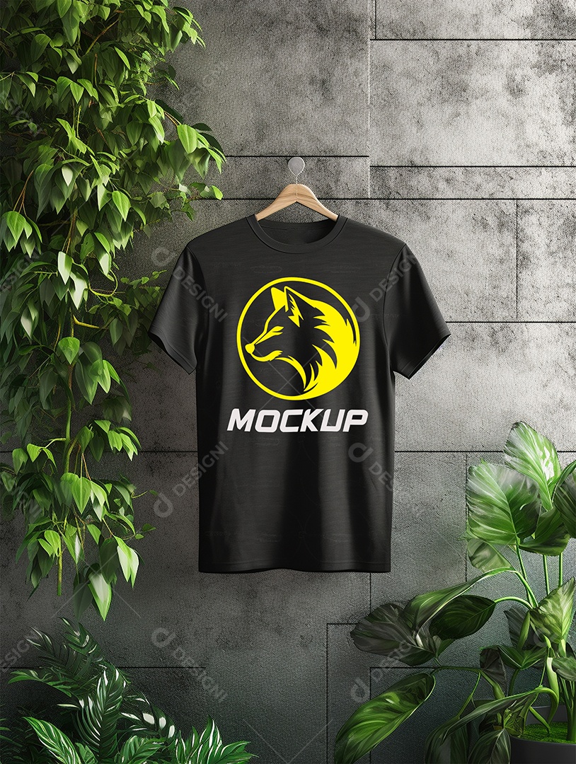 Mockup de Camiseta Em Cabide PSD Editável