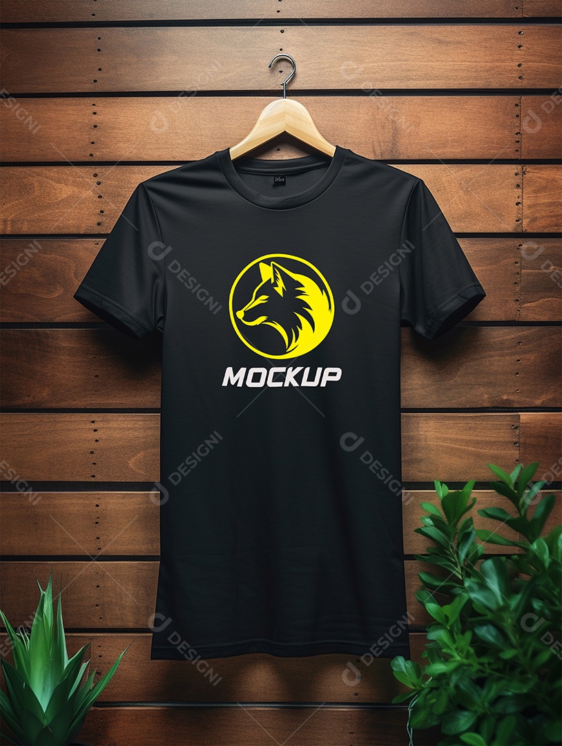 Mockup de Camiseta Em Cabide PSD Editável