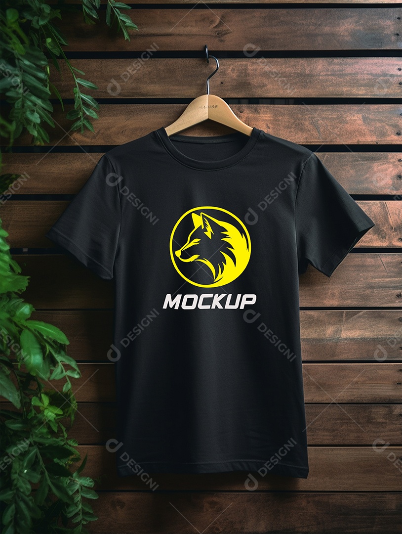 Mockup de Camiseta Em Cabide PSD Editável