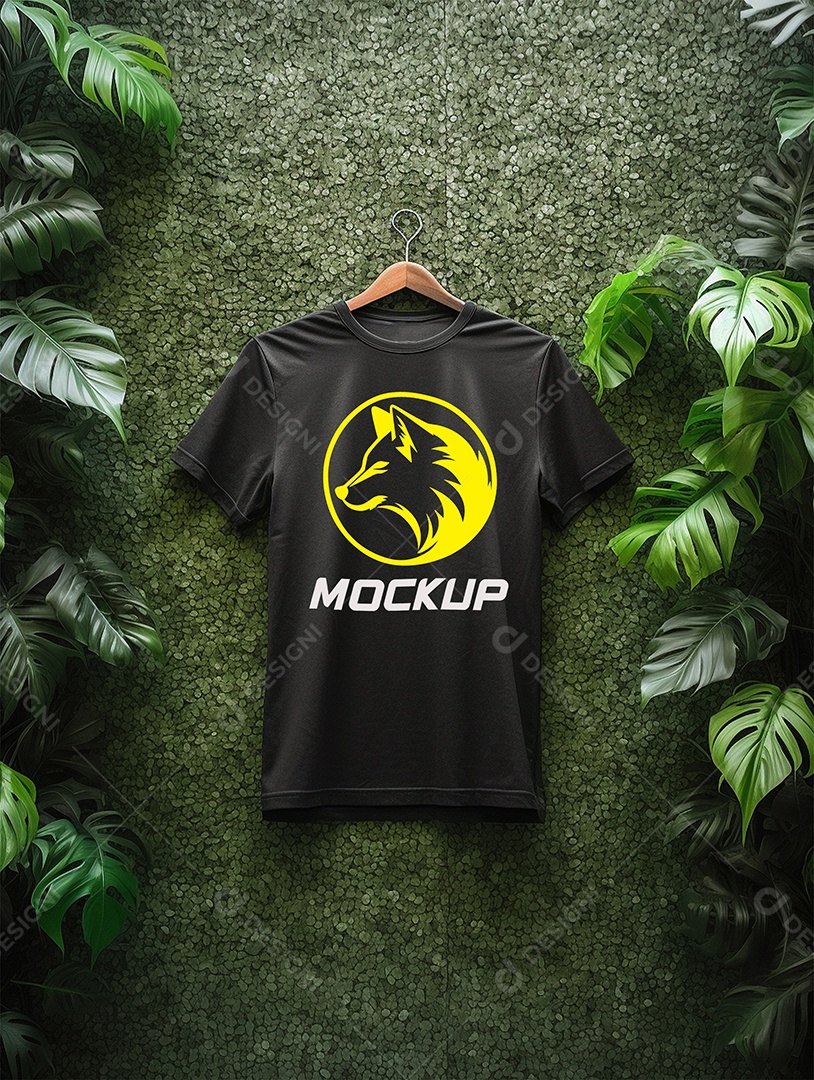 Mockup de Camiseta Em Cabide PSD Editável