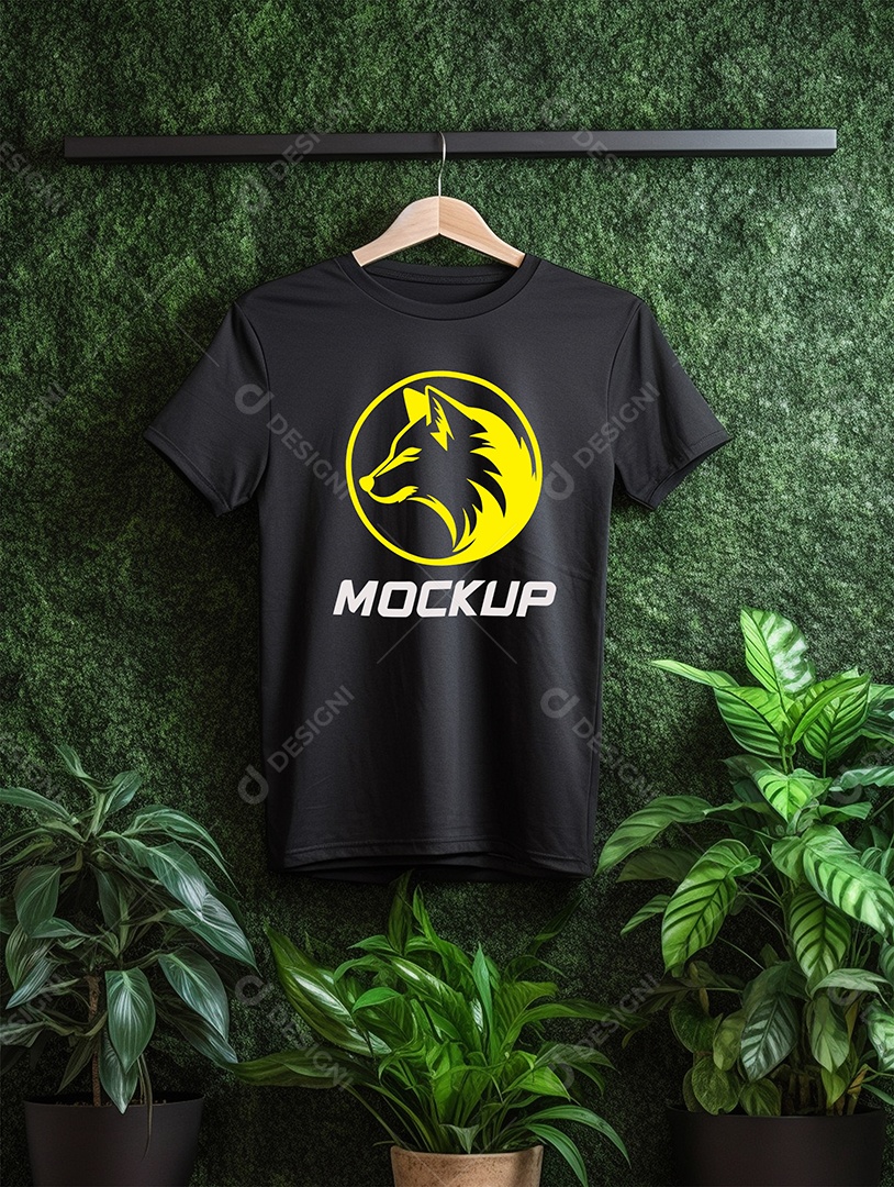 Mockup de Camiseta Em Cabide PSD Editável