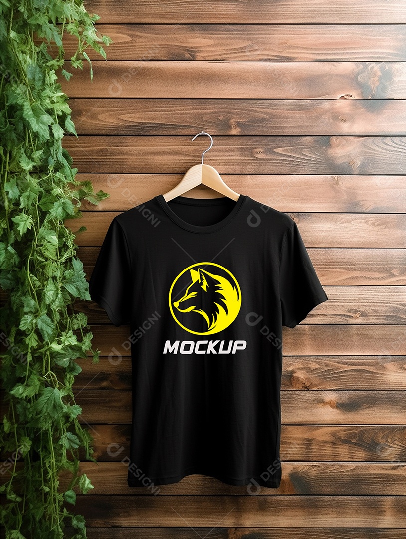 Mockup de Camiseta Em Cabide PSD Editável