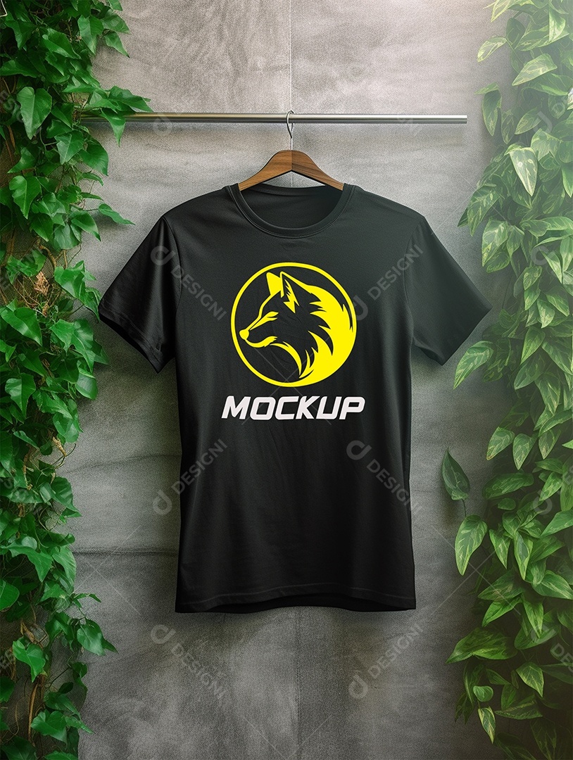 Mockup de Camiseta Em Cabide PSD Editável
