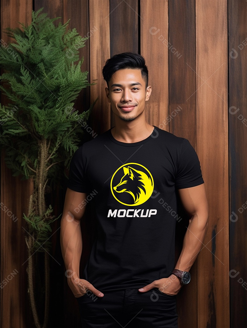 Mockup de Camiseta Em Cabide PSD Editável