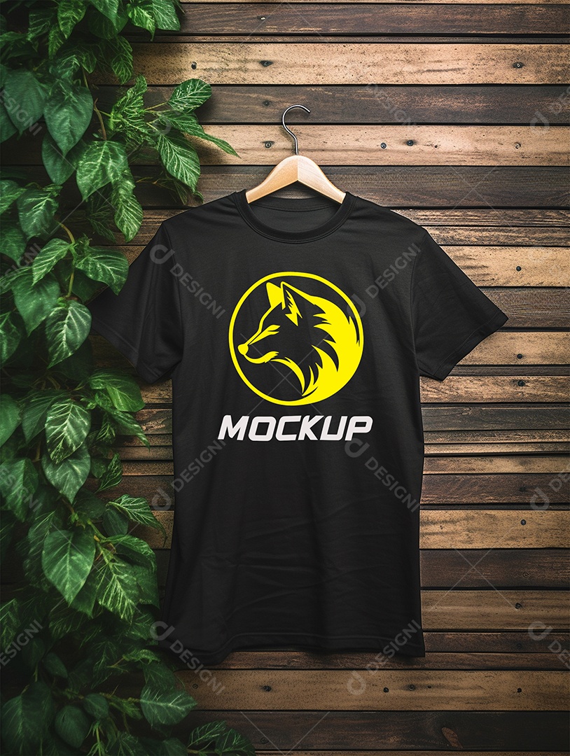 Mockup de Camiseta Em Cabide PSD Editável