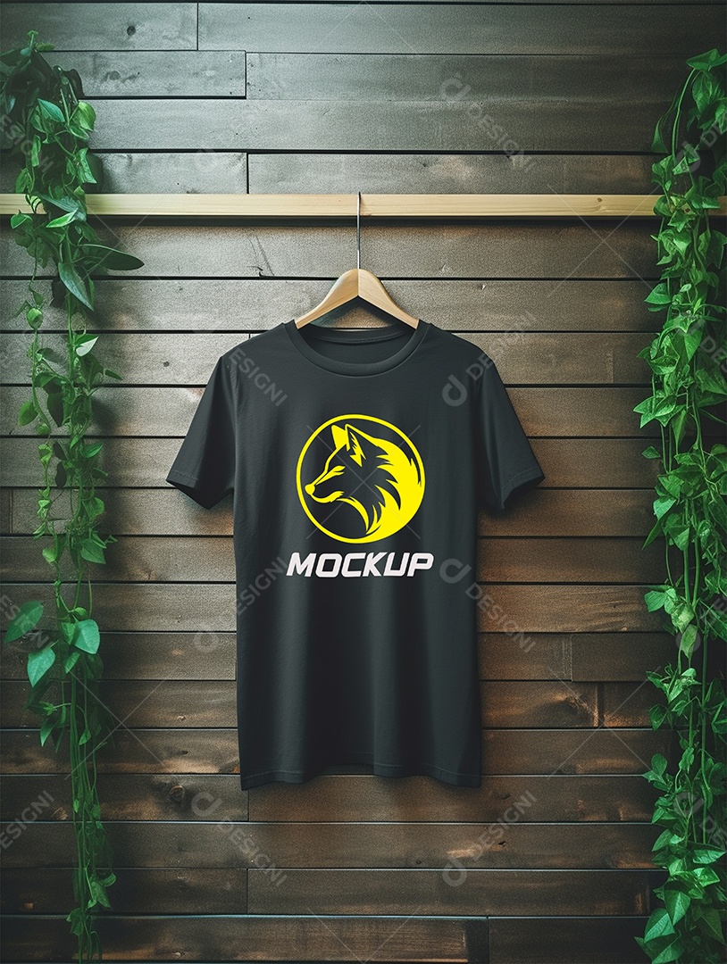 Mockup de Camiseta Em Cabide PSD Editável