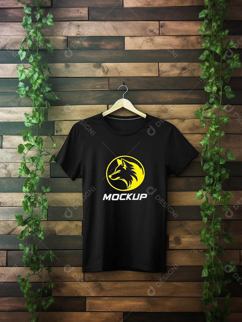Mockup de Camiseta Em Cabide PSD Editável
