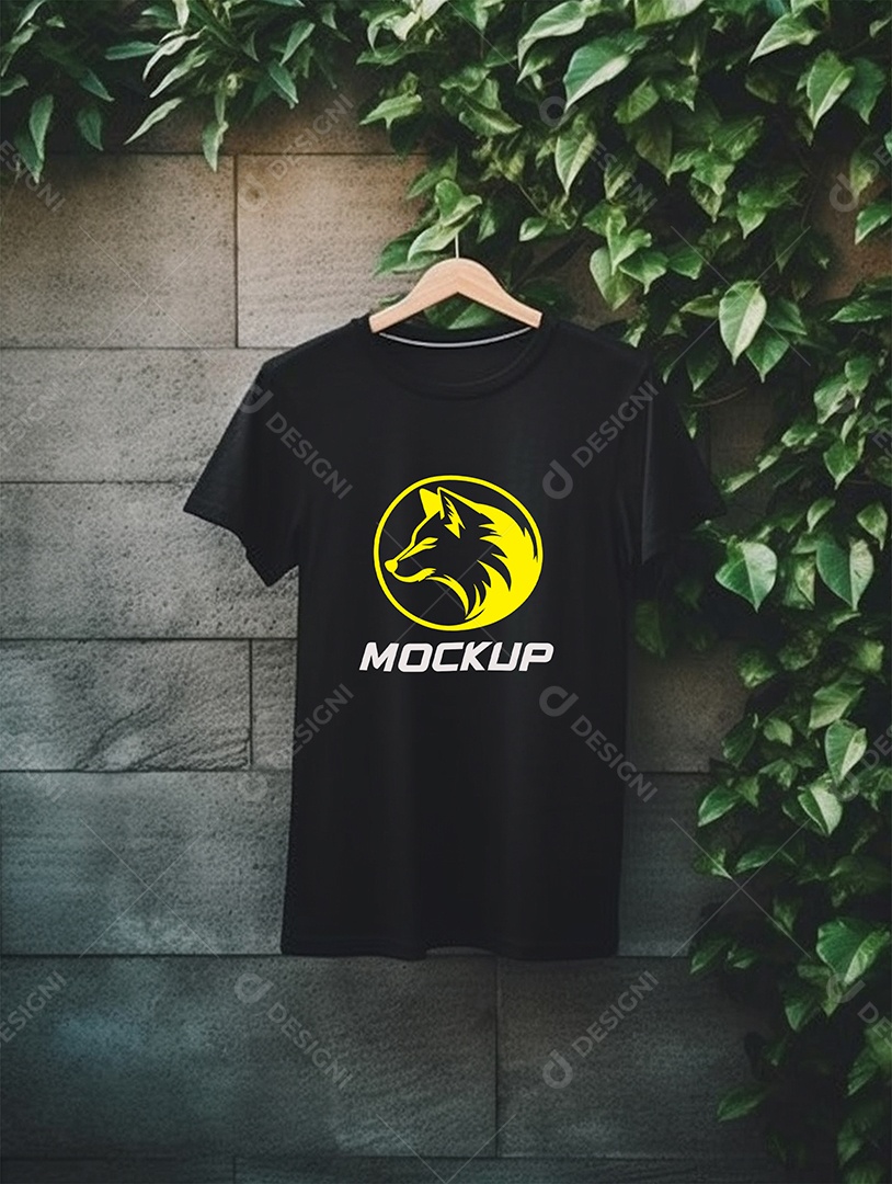 Mockup de Camiseta Em Cabide PSD Editável