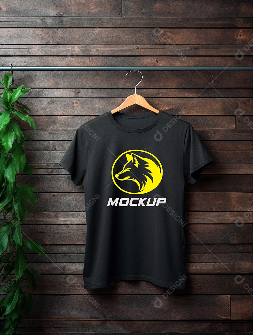 Mockup de Camiseta Em Cabide PSD Editável