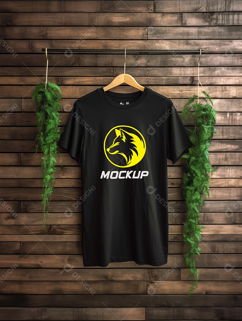 Mockup de Camiseta Em Cabide PSD Editável