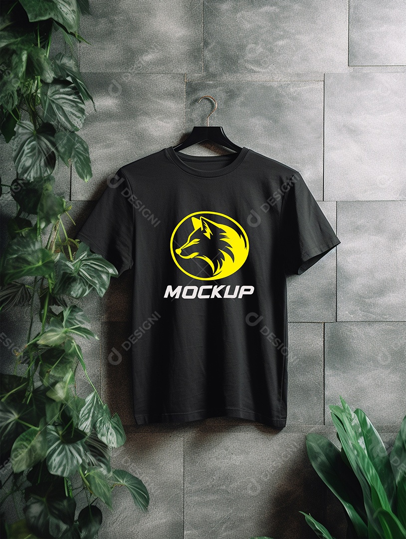 Mockup de Camiseta Em Cabide PSD Editável