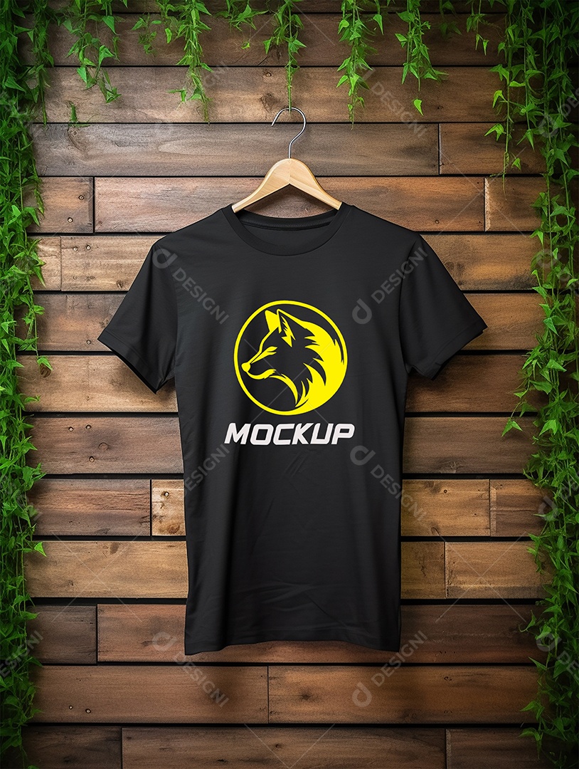 Mockup de Camiseta Em Cabide PSD Editável