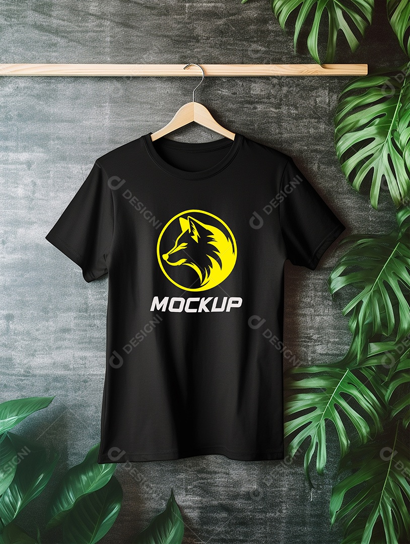 Mockup de Camiseta Em Cabide PSD Editável