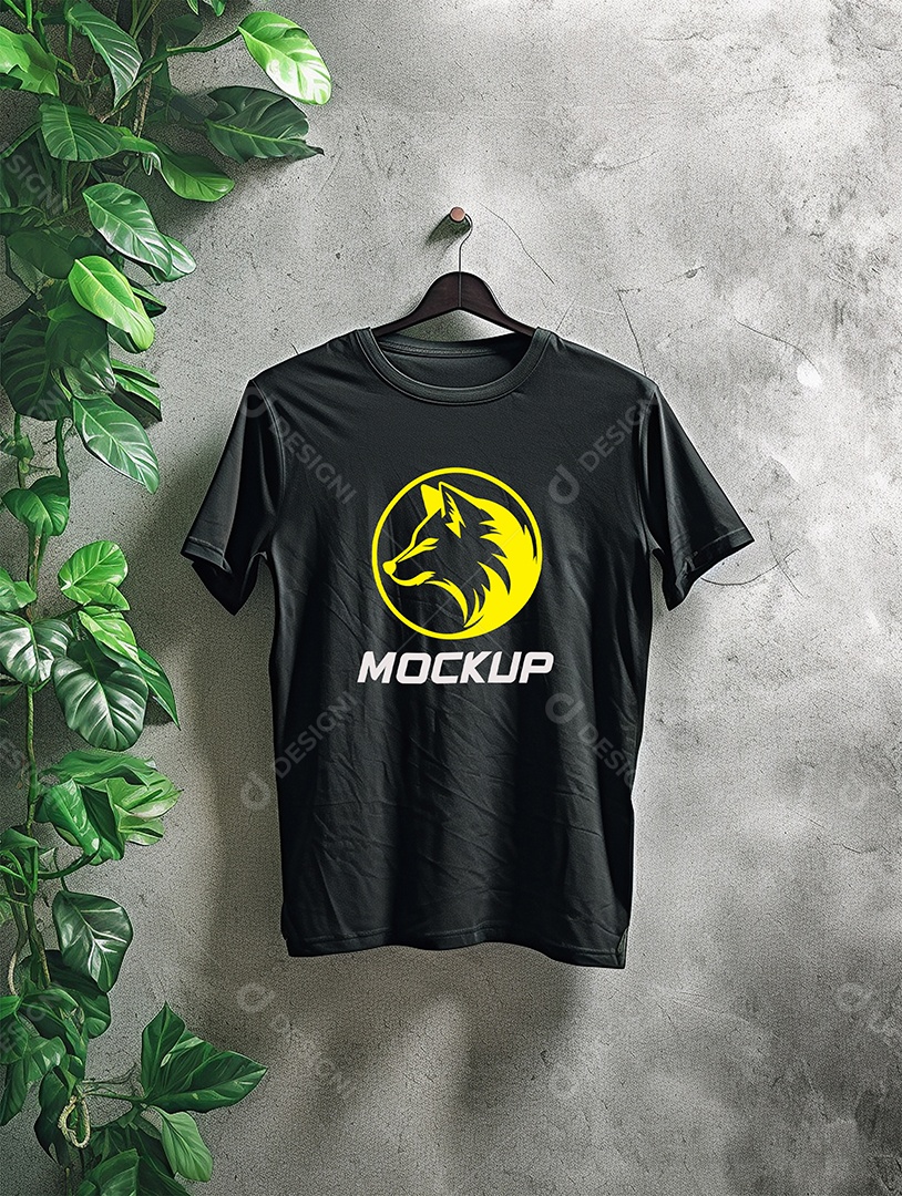 Mockup de Camiseta Em Cabide PSD Editável