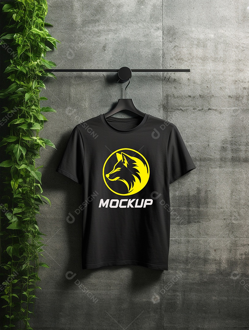 Mockup de Camiseta Em Cabide PSD Editável