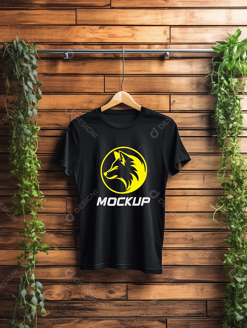 Mockup de Camiseta Em Cabide PSD Editável