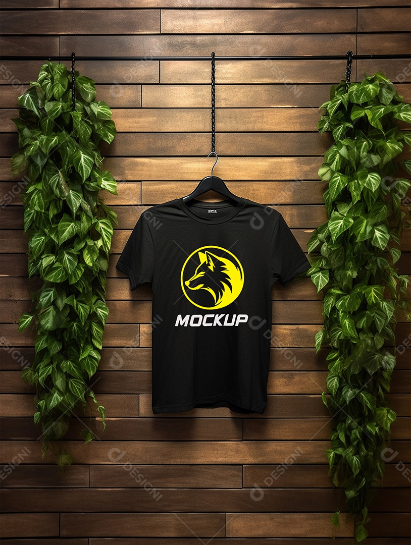 Mockup de Camiseta Em Cabide PSD Editável