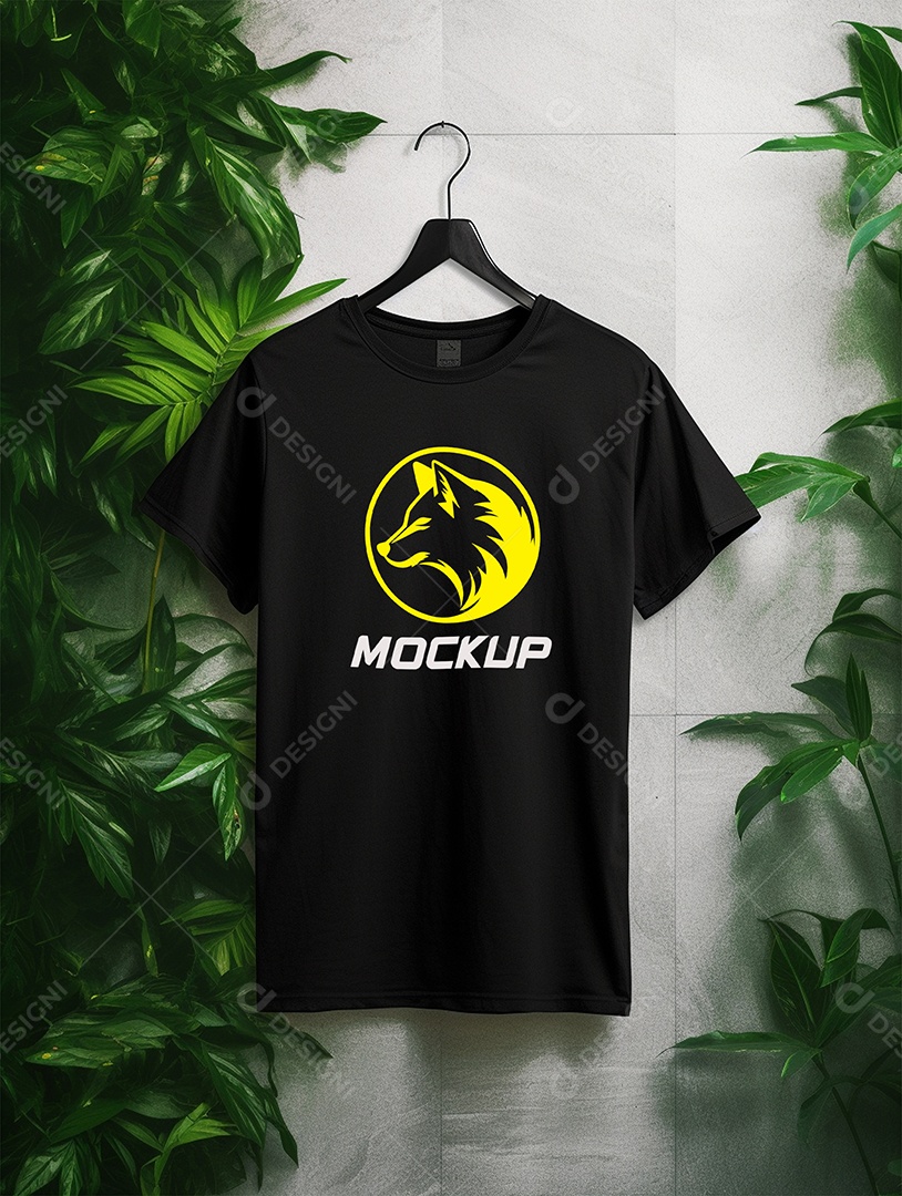 Mockup de Camiseta Em Cabide PSD Editável