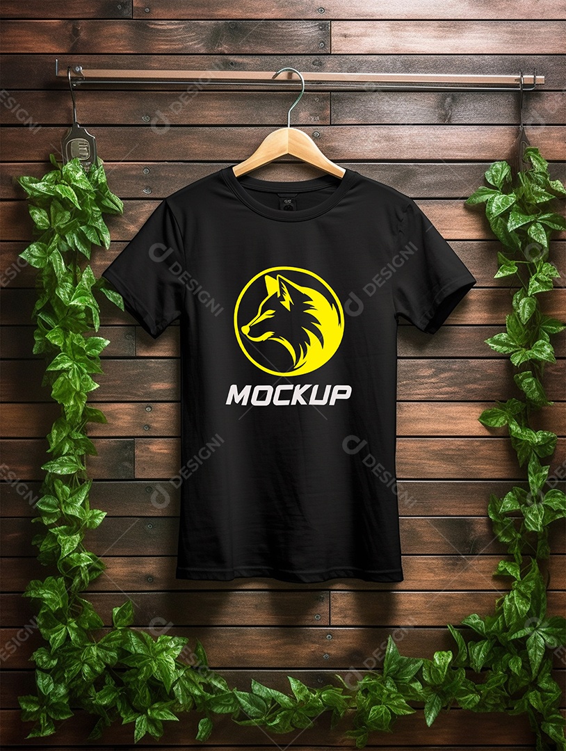 Mockup de Camiseta Em Cabide PSD Editável