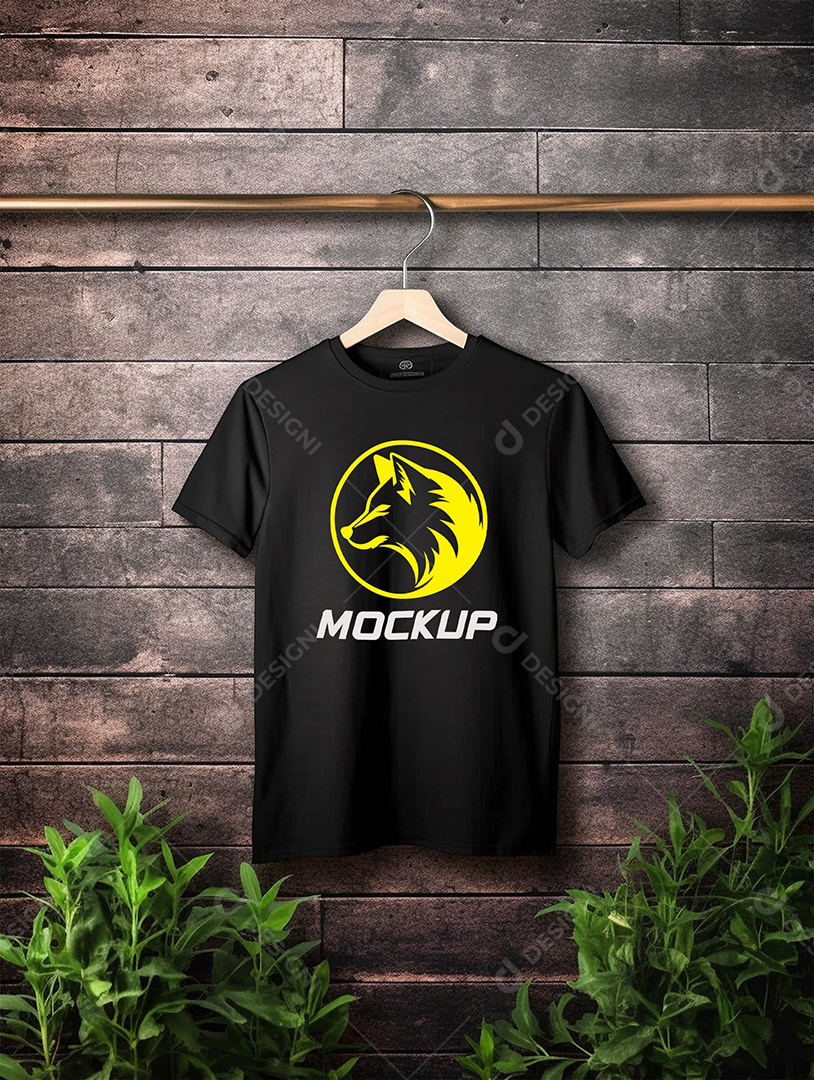 Mockup de Camiseta Em Cabide PSD Editável