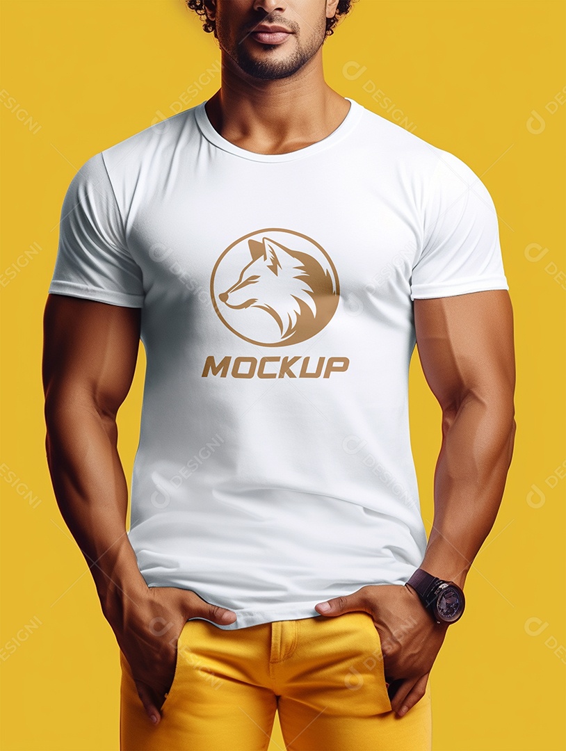 Mockup de Camiseta Branca PSD Editável