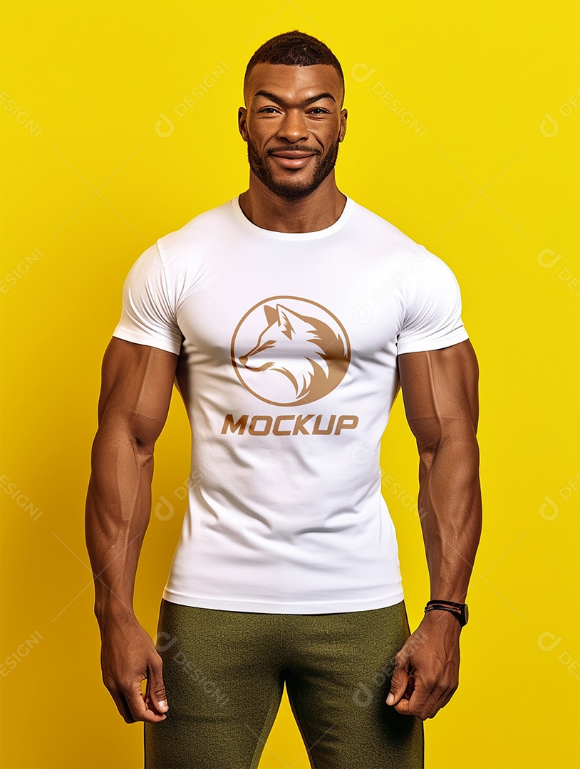 Mockup de Camiseta Branca PSD Editável