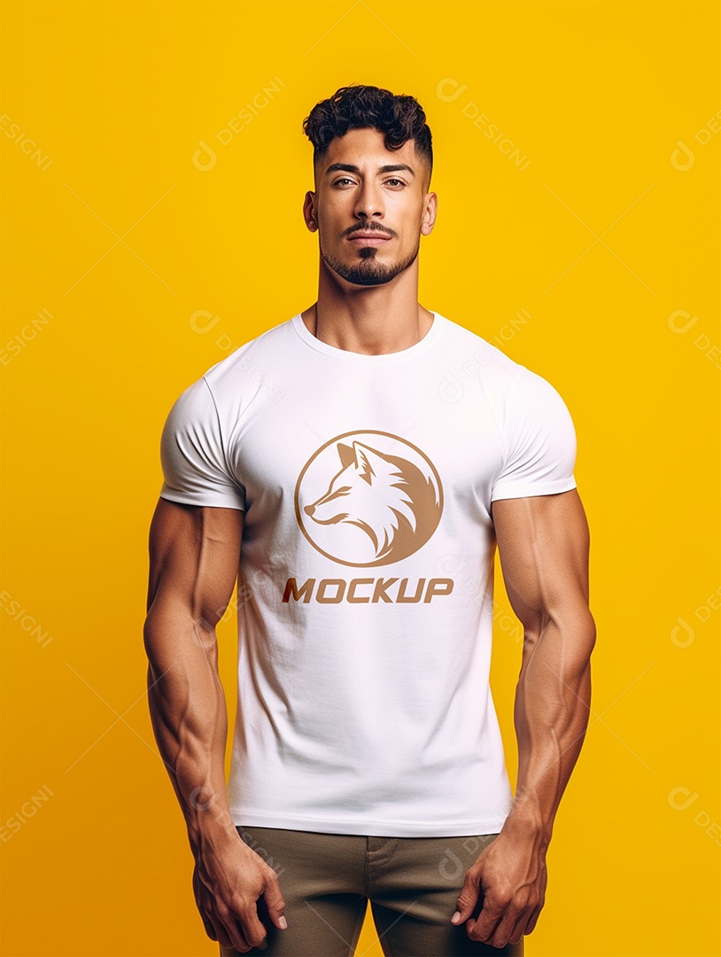 Mockup de Camiseta Branca PSD Editável