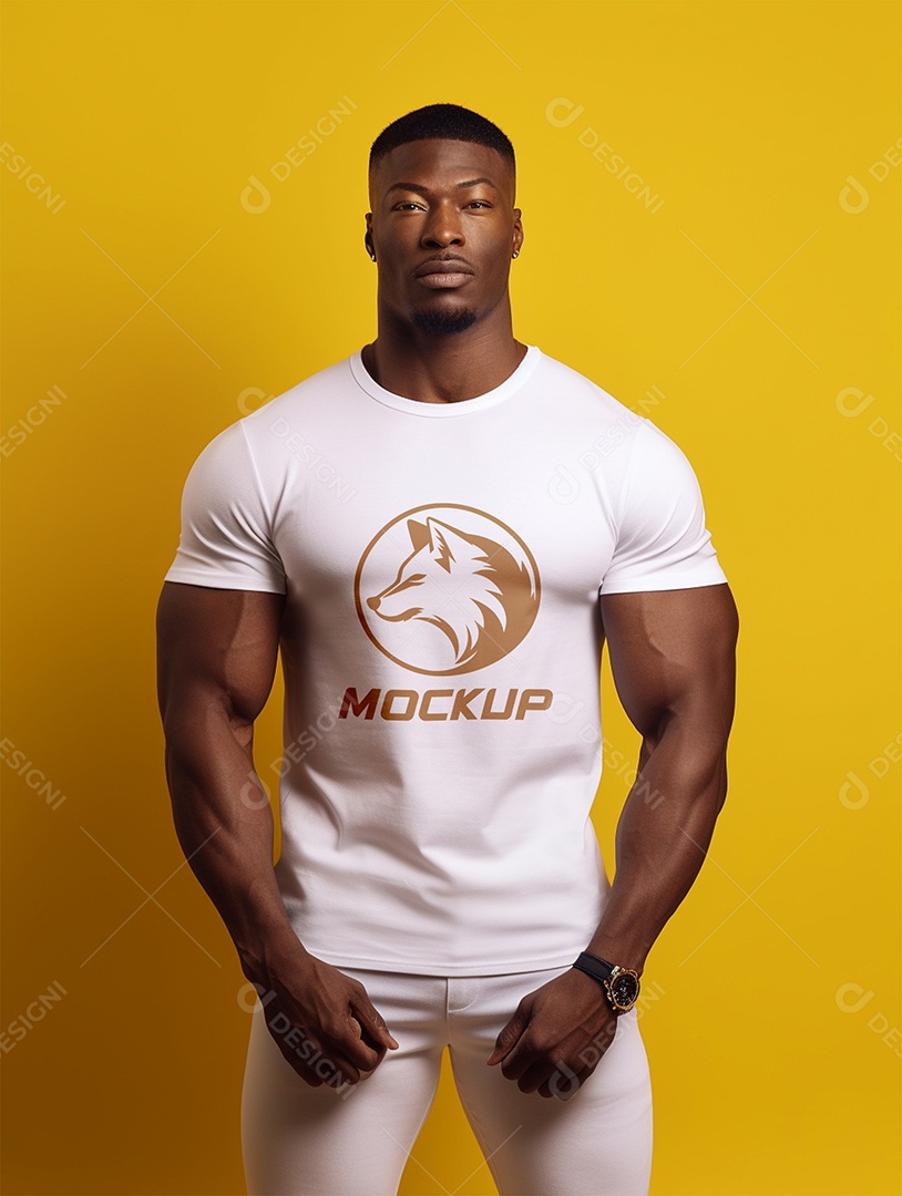 Mockup de Camiseta Branca PSD Editável