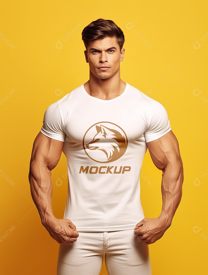 Mockup de Camiseta Branca PSD Editável