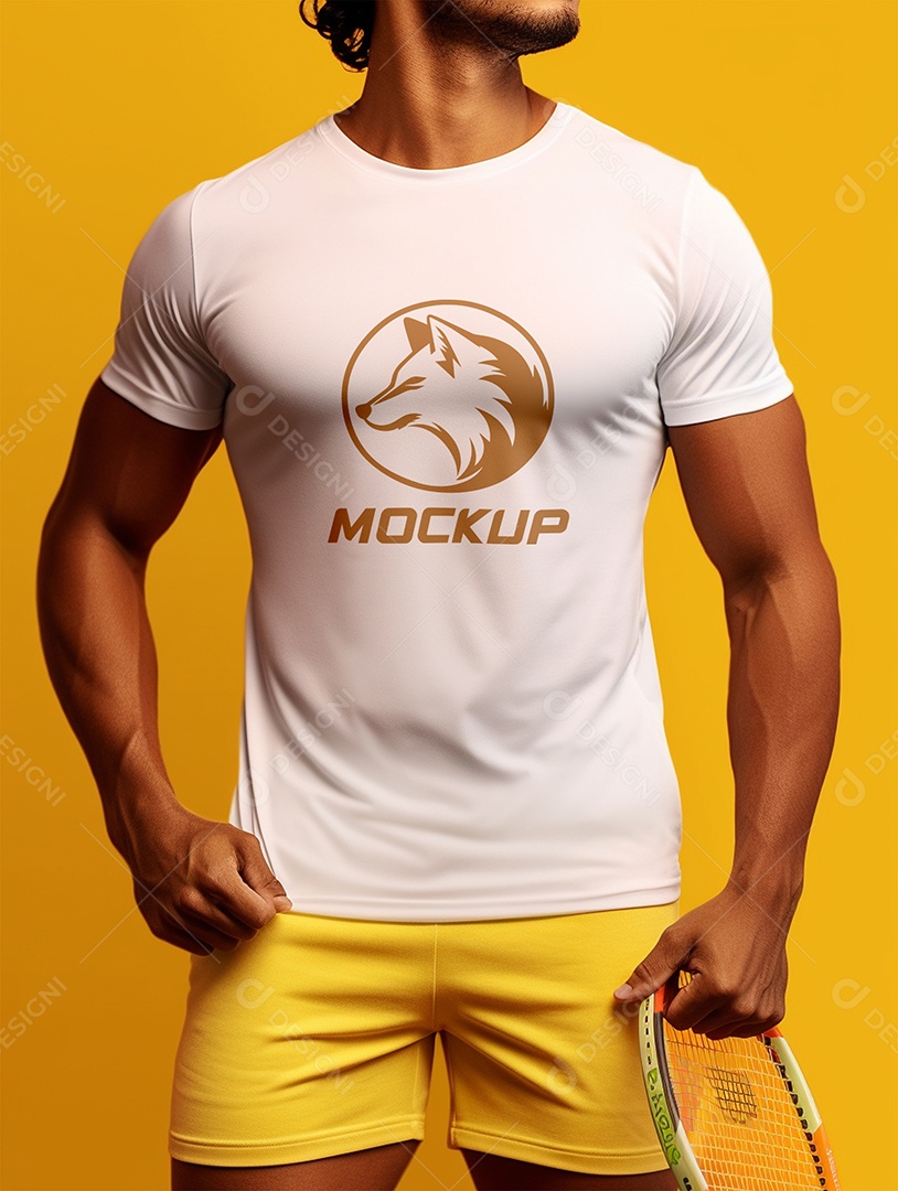 Mockup de Camiseta Branca PSD Editável