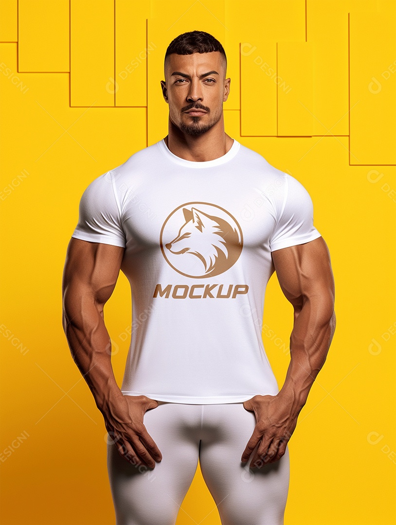 Mockup de Camiseta Branca PSD Editável