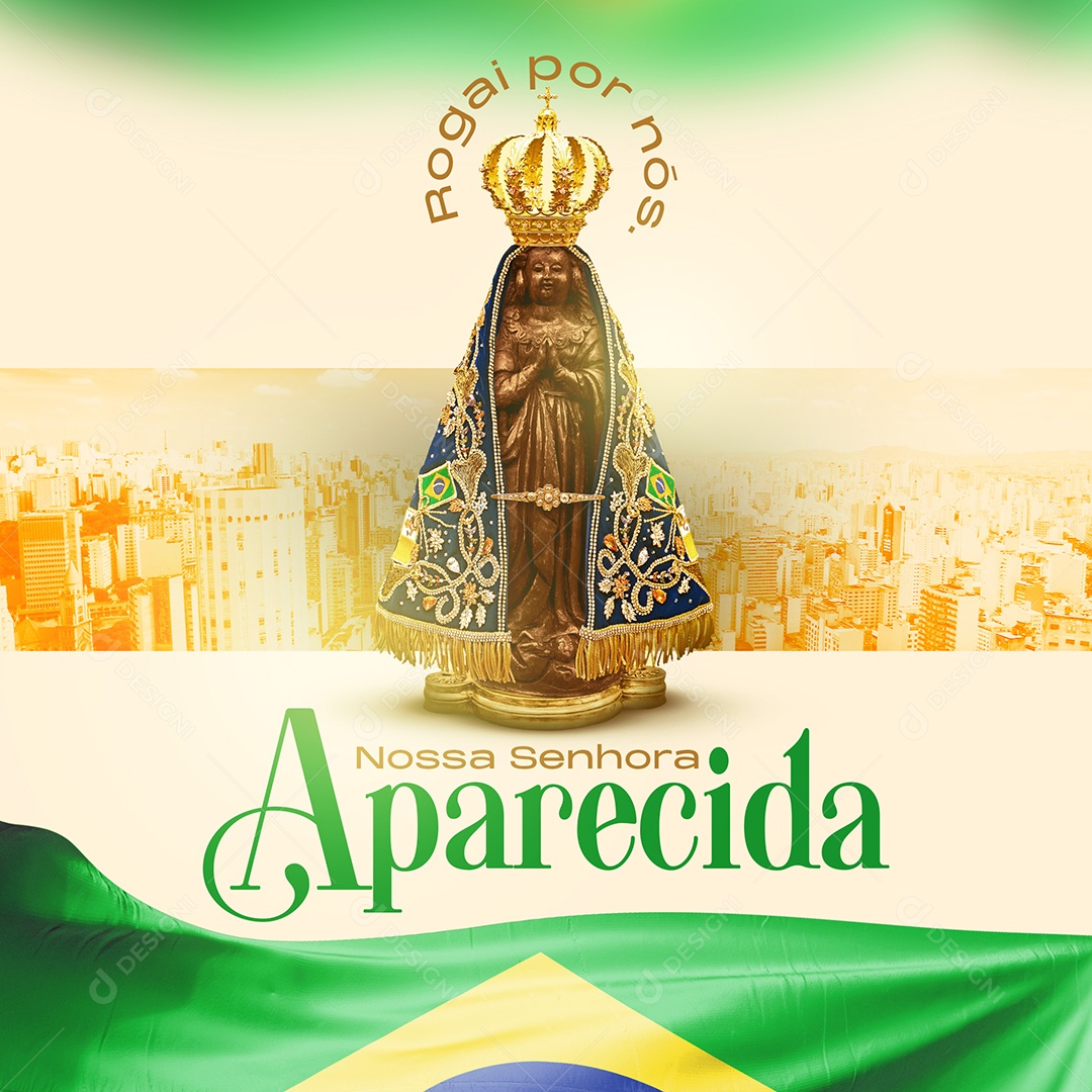 Social Media Rogai For Us Our Lady of Aparecida Editable PSD
