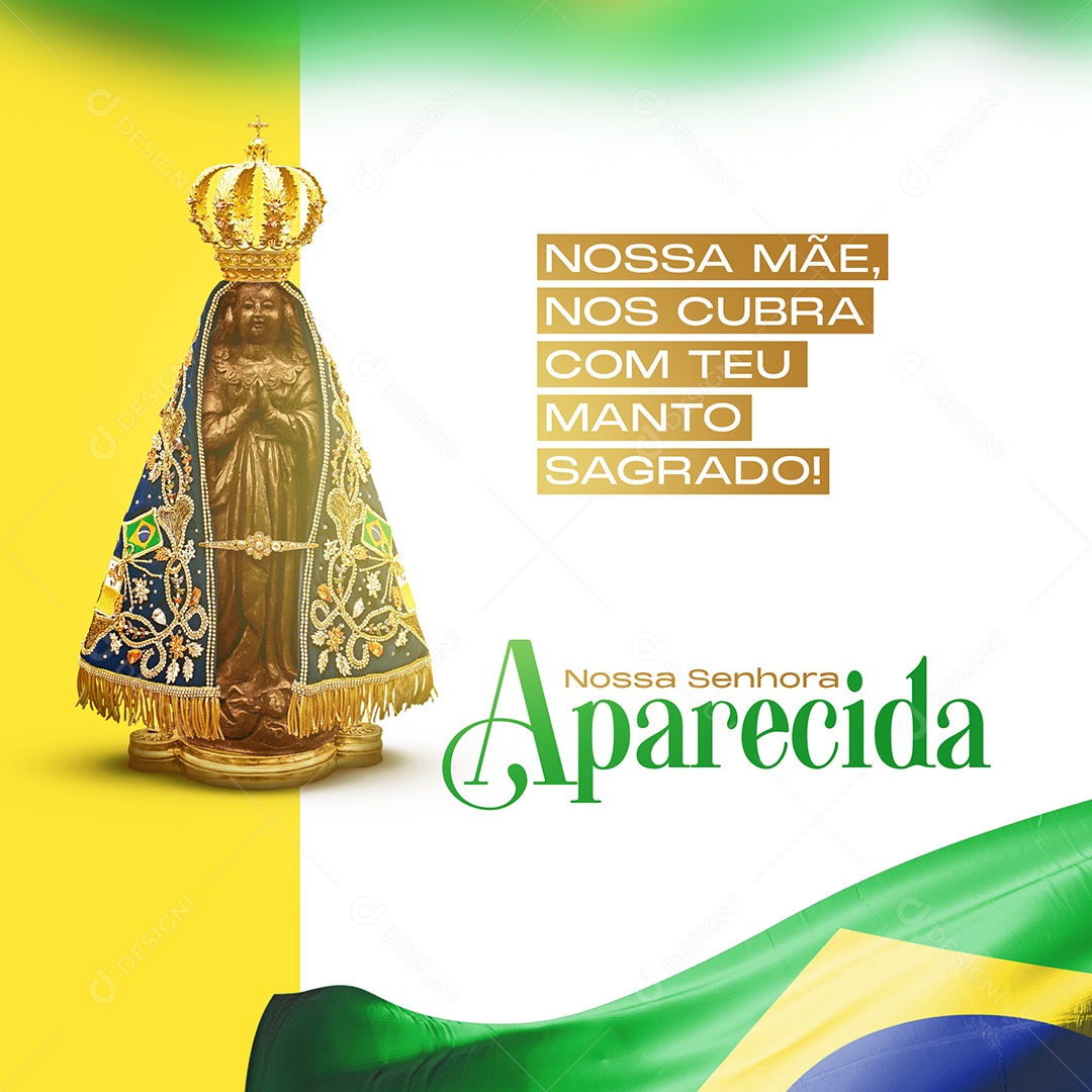 Manto Sagrado Nossa Senhora Aparecida Social Media PSD Editável
