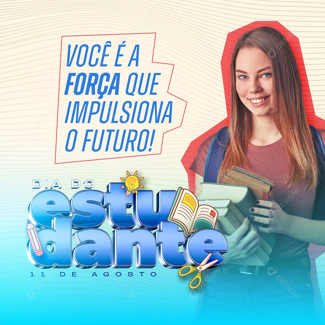 Dia Do Estudante 11 De Agosto o Futuro Social Media PSD Editável