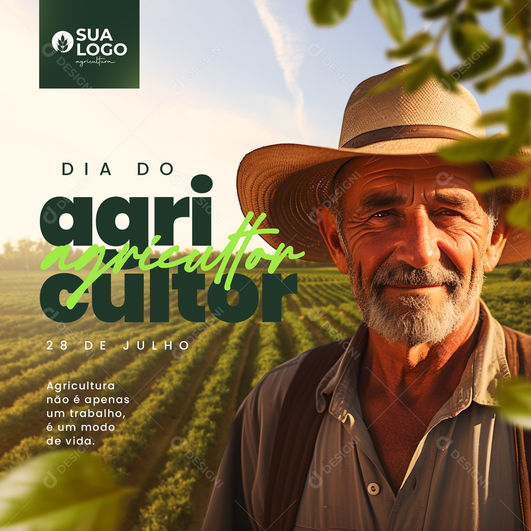 Dia do Agricultor 28 de Julho Social Media PSD Editável