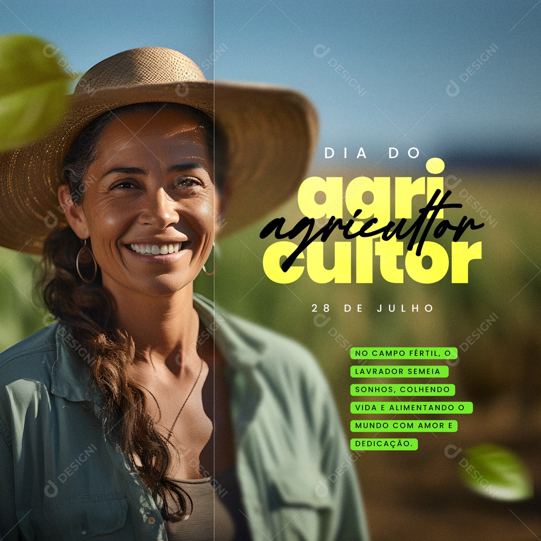 Dia do Agricultor 28 de Julho Social Media PSD Editável