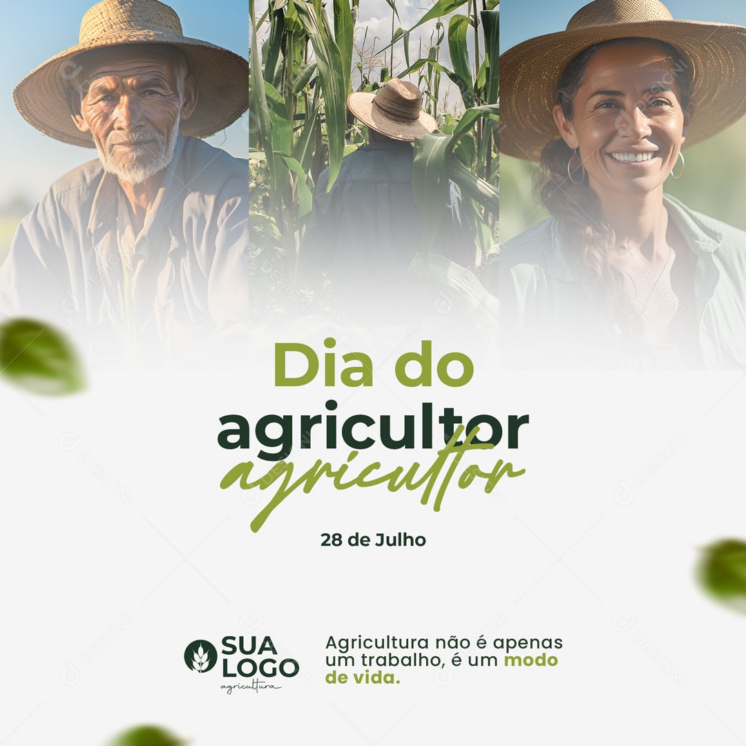 Dia do Agricultor 28 de Julho Social Media PSD Editável
